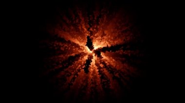Soyut, kırmızı, düz, eğri çizgiler geniş daire bir noktaya yayılmış ve sonra kaybolur. Kıvrık satırları abstract, kalem işaretleri siyah arka plan üzerine hissettim.