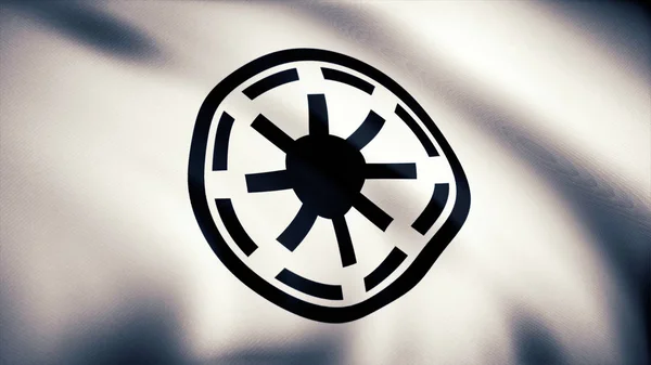 Bandera del logotipo de Star Wars Galactic Republic Symbol. Bandera del logotipo de Star Wars Galactic Republic Symbol. Uso editorial solamente —  Fotos de Stock