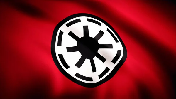 Drapeau de logo de symbole de la République galactique Star Wars. Drapeau de logo de symbole de la République galactique Star Wars. Usage rédactionnel uniquement — Photo