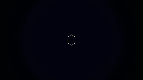 Una animación generada por ordenador de un fondo abstracto con un diseño geométrico pulsante, fluctuante. Apareciendo y desapareciendo hexágono psicodélico. Una representación de ciencia ficción de un neón hexagonal en movimiento — Foto de Stock