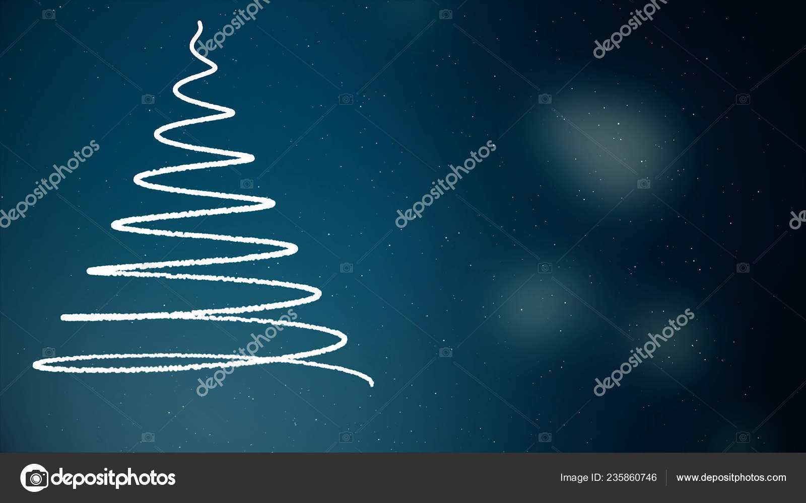 Albero Di Natale Astratto Illustrato Da Linea A Spirale