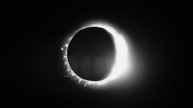 Bir ay olay ateş çemberi ile neden soyut güneş tutulması. Güneş tutulması animasyonlu Özet görünümü