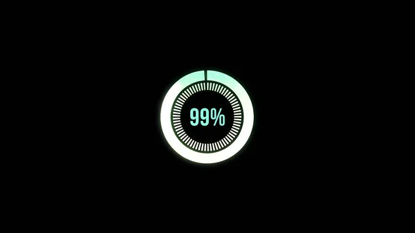 Set of circular sector percentage diagram from 0 to 100 readiness. Round progress indicator of uploading or downloading. — Stock Photo, Image