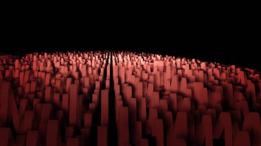 Soyut, küçük ses dalgaları siyah arka plan üzerine. Birim ses titreşimleri Soyut animasyon.