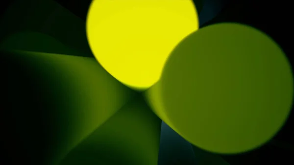 抽象霓虹灯浅绿色的柱子上黑色背景, 无缝循环。音量浅绿色列, 顶部视图. — 图库照片