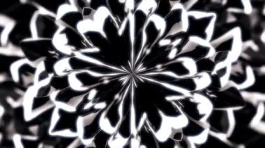 Tek renkli rakamlar soyut, güzel animasyon, kaleydoskop hareketli arka plan Merkez noktasına berbattı. Simetrik rakamları ile geometrik arka plan.