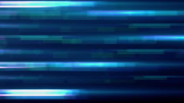 Abstrakt futuristisk, polygonalt rum. Bevægelseslinjer og partikler. Mørkeblå baggrund. Løkke . – Stock-video