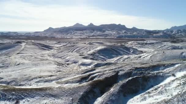 Montanhas Andinas Montanhas Vale Com Neve Topo Vista Aérea Gama — Vídeo de Stock