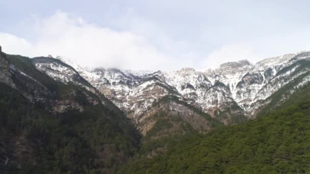 Piękny Widok Schlegeisspeicher Tyrol Austria Widok Lotu Ptaka Wspaniałą Panoramę — Wideo stockowe