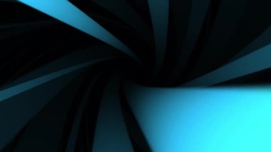 Arka plan ile geniş mavi çizgiler büküm parlak sarmal iplik, animasyon ile. Soyut dönen renkli huni, sorunsuz döngü.