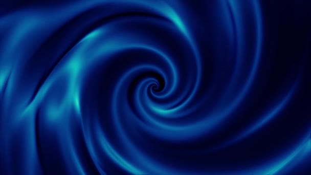 青い催眠スパイラルはシームレス ループをゆっくり回転させます 催眠術にかかって回転抽象デジタル漏斗 — ストック動画