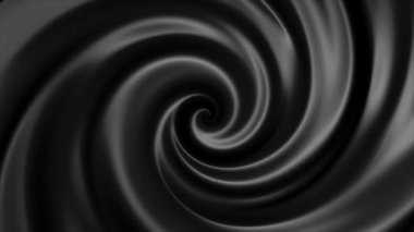 Siyah hipnotik sarmal yavaş yavaş, tek renkli sorunsuz döngü döndürür. Hypnotically iplik Soyut Dijital huni.