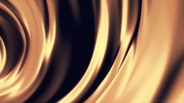 Abstract, golden parlayan içinde bir daire içinde yumuşak, kavisli geniş satırlarını taşı sorunsuz döngü. Sarmal dönen soyut, portakal için yakın çekim.