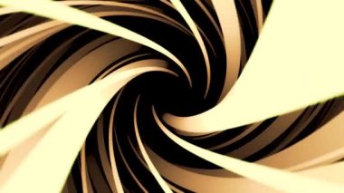 Parlak sarı helix, soyut sorunsuz döngü arka plan üzerinde sonsuz dönüş. Hipnotik iplik huni geniş turuncu çizgili.