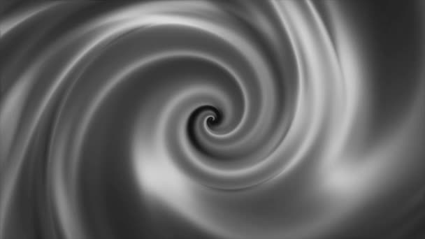 Animación abstracta que tuerce la textura de seda. Espiral cíclica hipnótica abstracta de textura de seda o crema girando hacia el centro — Vídeo de stock