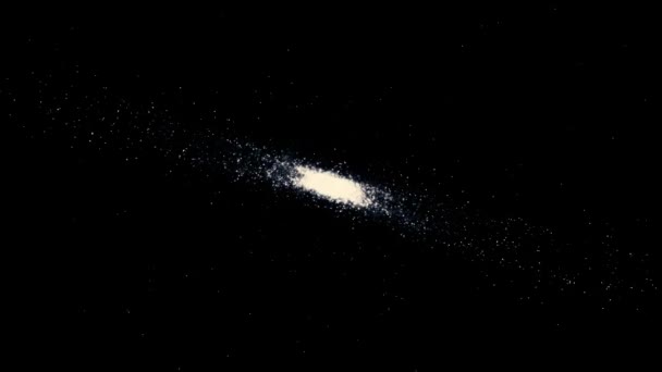 Galaxia Abstracta Con Polvo Estrella Blanca Sobre Fondo Negro Universo — Vídeo de stock