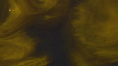 Sarı akrilik boya Close-Up su ile karışık. Altın akrilik doku.