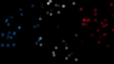 Siyah bir arka plan üzerinde renkli bulanık çevrelerin soyut animasyon. Soyut illüstrasyon.