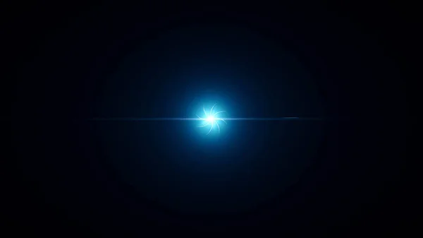Spirale tourbillonnante abstraite d'étoiles avec une lumière brillante au centre. Animation de spirale psychédélique avec lueur au centre sur fond noir — Photo