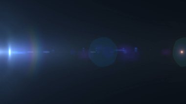 Soyut optik parlama ve neon ray siyah zemin üzerine mavi ışık. Çizgi kırık neon ile beyaz ışık parlak küre.