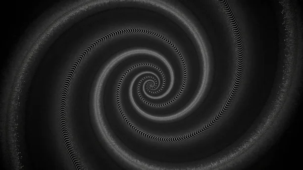 Nahtloses Filmmaterial mit rotierender, gestrichelter hypnotischer Spirale. Schleife animierten Hintergrund. Digitale Illustration — Stockfoto