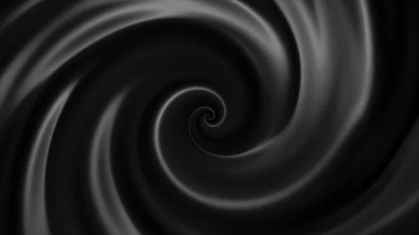 Espiral hipnótica negra gira lentamente, lazo monocromo sin costura. Embudo digital abstracto girando hipnóticamente . — Foto de Stock