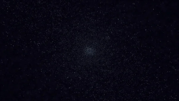 Siyah arka plan üzerine beyaz yıldız tozu ile soyut gökada. Yıldız, tek renkli parlayan beyaz dijital kozmik evren. — Stok fotoğraf