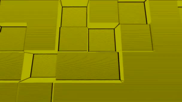 Abstract Cubes Background Random Motion, Loopable Animation (em inglês). Cubos amarelos — Vídeo de Stock