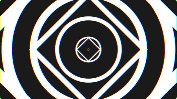 Svart och vit sömlös Looping hypnos spiral bakgrund. Cirklar hypnotisk animation. Hypnotisk grafisk effekt — Stockvideo