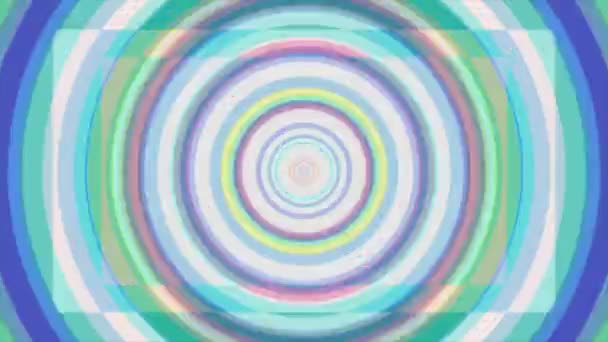 Animerade färgade hypnotiska spiral bakgrund. Sömlös loop. Cirklar forma regnbågens färger sömlös loop rotation animation bakgrund — Stockvideo