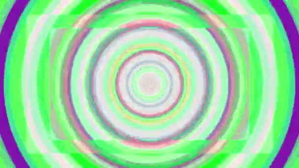 Animerade färgade hypnotiska spiral bakgrund. Sömlös loop. Cirklar forma regnbågens färger sömlös loop rotation animation bakgrund — Stockvideo