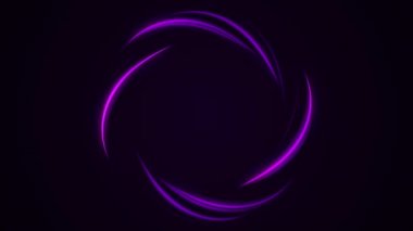Soyut döndürme Melek kanatları halka arka plan. Soyut sorunsuz döngü arka plan mor parlak girdap gibi parlayan daire