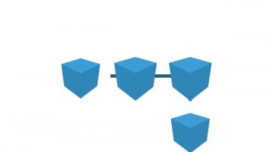 Cryptocurrency düzeni kavramı. Blockchain düzeni, animasyon