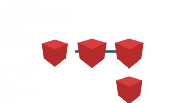 Cryptocurrency düzeni kavramı. Blockchain düzeni, animasyon