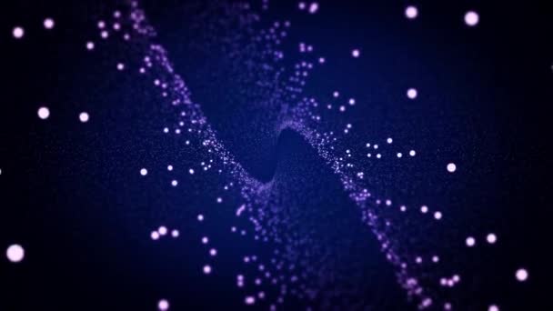 Particules de matrice numérique et fond abstrait de mouvement de grille 