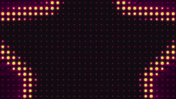 Mouvement abstrait de fond avec des étoiles de différentes tailles, mouvements et couleurs faisant un point dynamique et coloré. étoile, animation led fond 