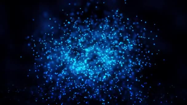 Animáció plexus hálózat gomb a szimbólum a színes háttér mint plexus részecskék áramlik. Mint a jel gomb. Varrat nélküli hurok — Stock videók