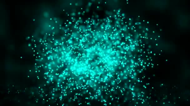 Animation of plexus network from like button symbol on colorful background with flowing of plexus particles. Like button sign. Seamless loop — Stock Video