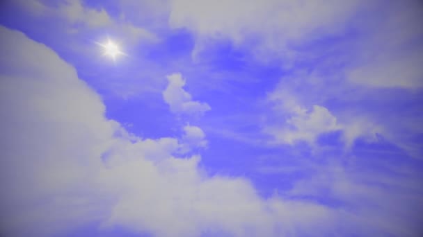 Flight over clouds, loop-able animation. Beautiful sky with clouds — Stock Video