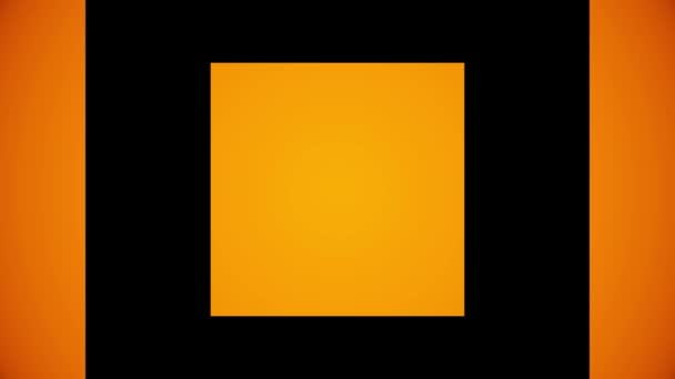 Fondo abstracto con cuadrados coloridos. Lazo sin costuras. Moviendo patrones retro de cuadrados coloridos. Colores negro y naranja — Vídeo de stock