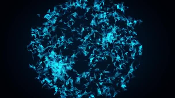 Contexte abstrait. Oiseaux abstraits, animation origami. Concept de données Internet 