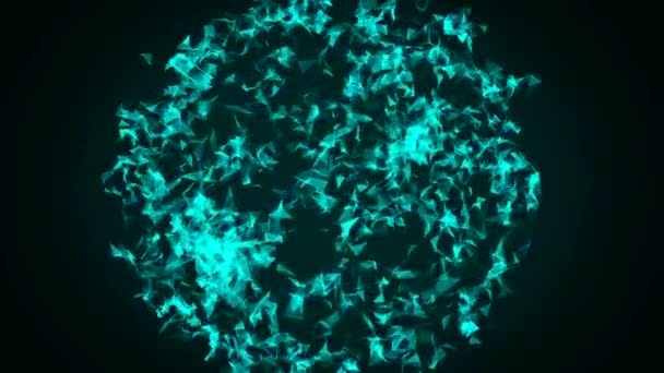 Contexte abstrait. Oiseaux abstraits, animation origami. Concept de données Internet 