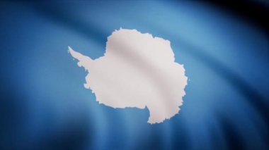 Antarktika bayrak sallayarak Rüzgar yakın çekim içinde