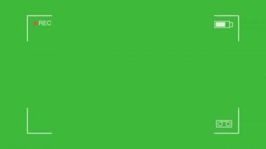 Kamera vizörünü. Kamera kayıt ekran döngü modunda alfa kanalı ile. TV Rec, Chromakey arka plan