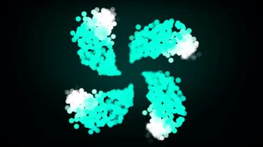 Soyut bokeh parçacıklar renkli. Hareket mavi arka plan, kıvılcım ve parçacıklar