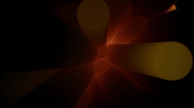 Soyut bulanıklık silindir şekilleri aydınlatmayla hareket yakın çekim. Siyah arka plan.