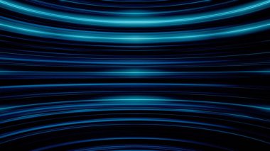 Neon satırların arka plan. Animasyon. Neon yatay zonklayan çizgiler döngüsel hareketi. Dijital Tasarım kavramı