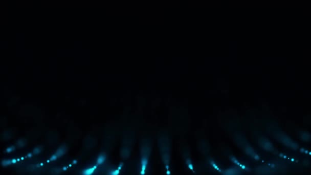 Absztrakció a mozgó homályos neon színes fénysugarak a fekete háttér. Színes absztrakt animáció. — Stock videók