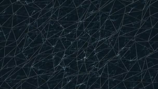 Beau fond géométrique abstrait avec des triangles mobiles et connectés et des lignes brillantes. Plexus fond abstrait de lignes lumineuses .