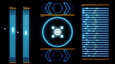 Çalışan bilgisayar programı, Soyut Dijital arka plan göstergeleri için yakın. Animasyon. Laptop çalışma uygulaması sinyal aksaklık ve sistem arızası pop up tarafından kesildi.